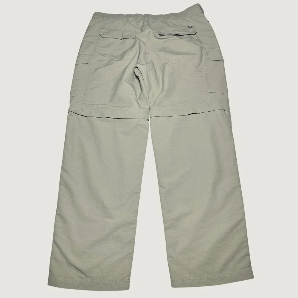 North Face Paramount Peak Convertible Pants Mens Large Zip Off Cargo Hiking Tan